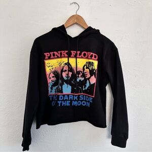 Pink Floyd Dark Side of the Moon Cropped Hoodie Size Small